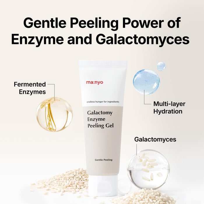 MANYO Galactomy Enzyme Peeling Gel Exfoliante Facial y Corporal Removedor de Piel Muerta, 75 ml - Quierox - Tienda Online