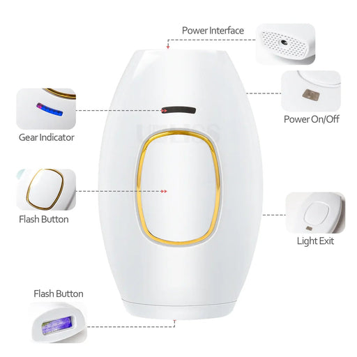 Máquina de depilación láser IPL portátil para mujeres y hombres permanente para uso doméstico - Quierox - Tienda Online