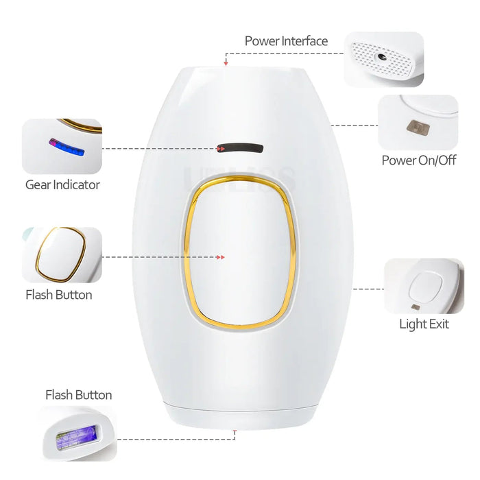 Máquina de depilación láser IPL portátil para mujeres y hombres permanente para uso doméstico - Quierox - Tienda Online