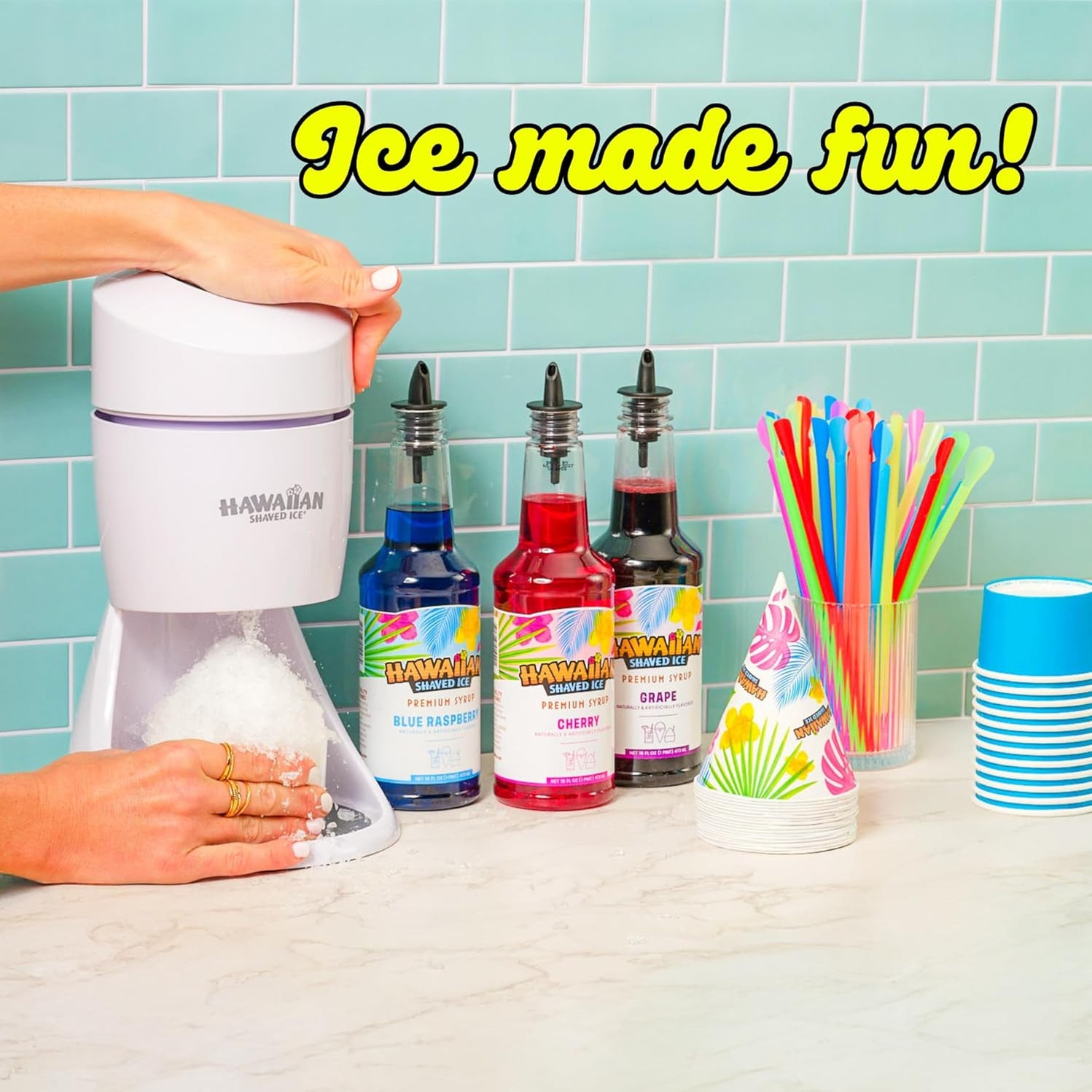 Máquina para raspados y conos de nieve hawaianos S900A con 2 moldes de ...