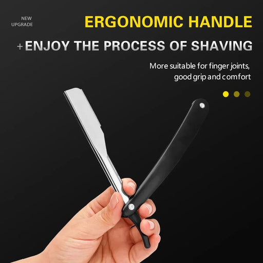 Maquinilla de afeitar de acero inoxidable con borde recto para hombre - Quierox - Tienda Online