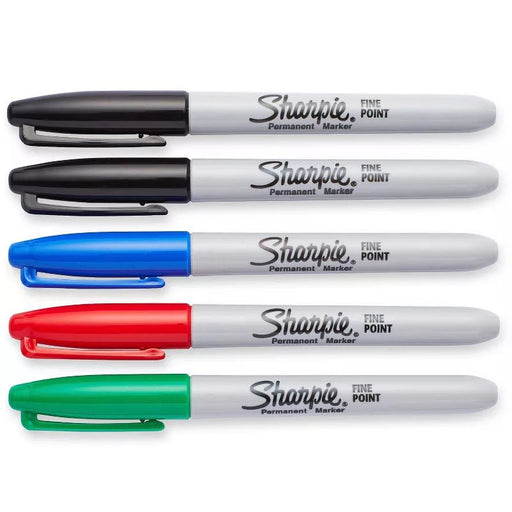 Marcadores permanentes Sharpie 5pk con punta fina multicolor - Quierox - Tienda Online