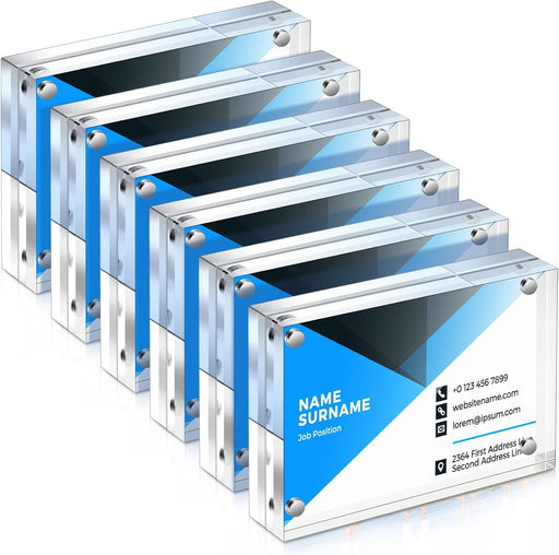 Marco acrílico para tarjetas de presentación (6,35 x 8,9 cm), transparente (6 unidades) - Quierox - Tienda Online