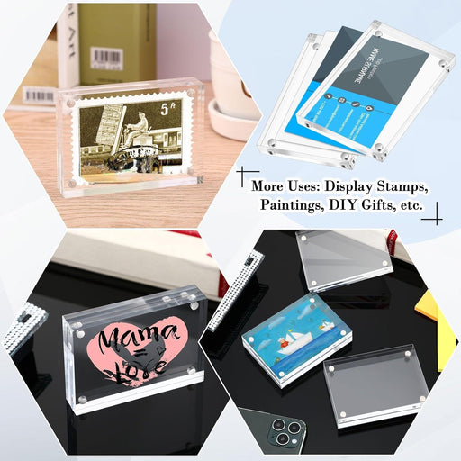 Marco acrílico para tarjetas de presentación (6,35 x 8,9 cm), transparente (6 unidades) - Quierox - Tienda Online