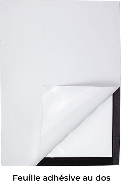 Marco expositor magnético para documentos A4 - Tiras adhesivas - Paquete de 2 (negro) - Quierox - Tienda Online