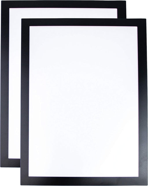 Marco expositor magnético para documentos A4 - Tiras adhesivas - Paquete de 2 (negro) - Quierox - Tienda Online