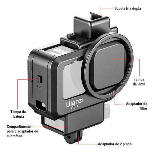 Marco Ulanzi Moldura con soporte para micrófono externo para GoPro - Quierox - Tienda Online