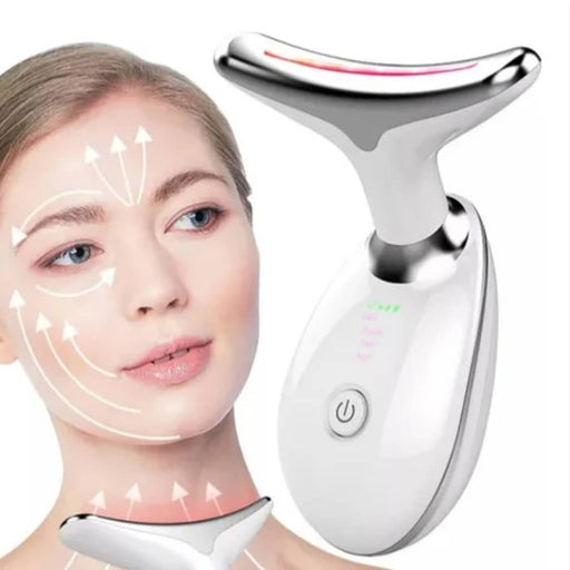 Masajeador para cuello y facial de luz pulsada, LED y termoterapia - Quierox - Tienda Online