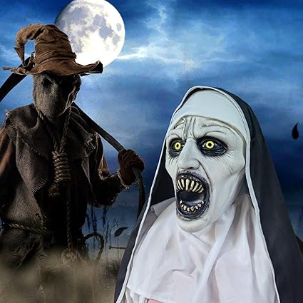 Máscara de monja aterradora para adultos, máscara de látex de terror de Halloween - Quierox - Tienda Online