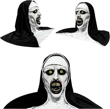 Máscara de monja aterradora para adultos, máscara de látex de terror de Halloween - Quierox - Tienda Online