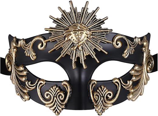 Máscaras de mascarada OIDEA para hombres: Máscara de media cara del dios del sol romano - Quierox - Tienda Online