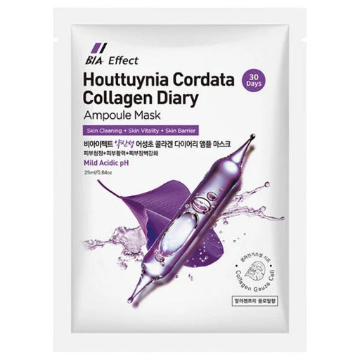 Mascarilla coreana en ampollas con colágeno Houttuynia Cordata de BIA Effect - Quierox - Tienda Online