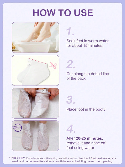 Mascarilla de piel de lavanda para los pies, Peeling para pies agrietados - Quierox - Tienda Online