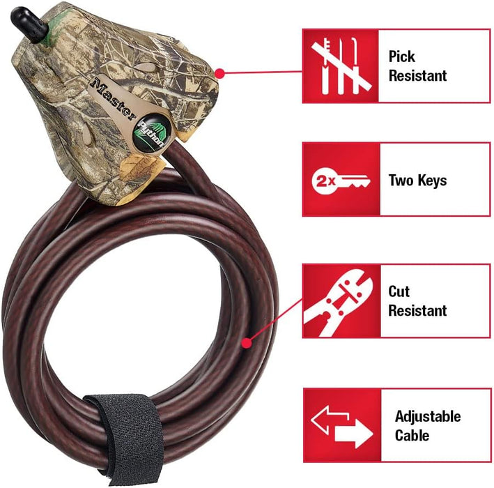 Master Lock 8418D Python Cable Lock con llave - Quierox - Tienda Online