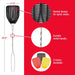 Matamoscas Enoz, matamoscas de plástico con mango de alambre, rojo 2 unidades - Quierox - Tienda Online
