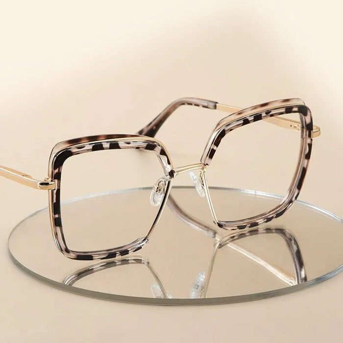 ZEELOOL Montura para lentes Cordaro Vasos mixtos de tortuga cuadrada