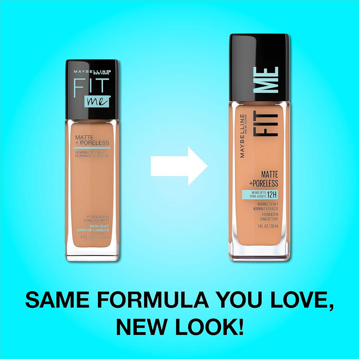 MAYBELLINE FIT ME BASE DE MAQUILLAJE LÍQUIDA MATE QUE DISIMULA LOS POROS - Quierox - Tienda Online
