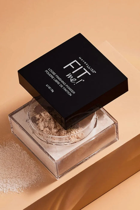 Maybelline Fit Me Polvos Sueltos Fijadores, Sin Aceite, en el tono 30 Medium Deep, 0.7 oz