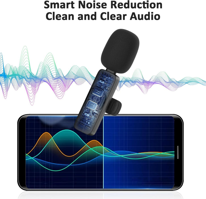 MAYBESTA Mini micrófono inalámbrico para iPhone de solapa Bluetooth para grabar de video - Quierox - Tienda Online