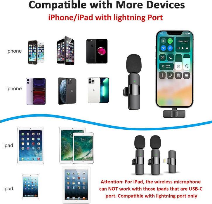 MAYBESTA Mini micrófono inalámbrico para iPhone de solapa Bluetooth para grabar de video - Quierox - Tienda Online
