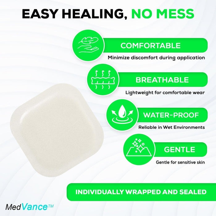 MedVance TM Hydrocoloid - Apósito adhesivo hidrocoloide con borde con cojín de espuma - Quierox - Tienda Online