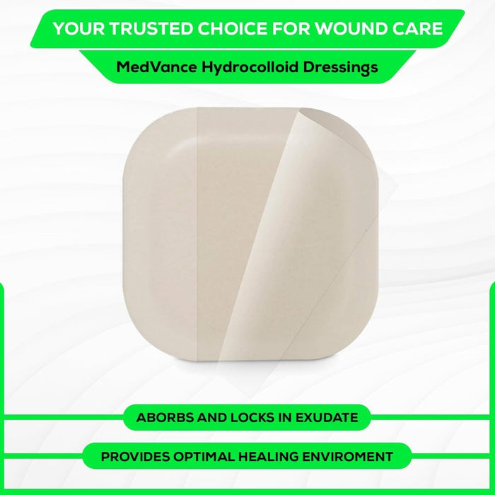 MedVance TM Hydrocoloid - Apósito adhesivo hidrocoloide con borde con cojín de espuma - Quierox - Tienda Online