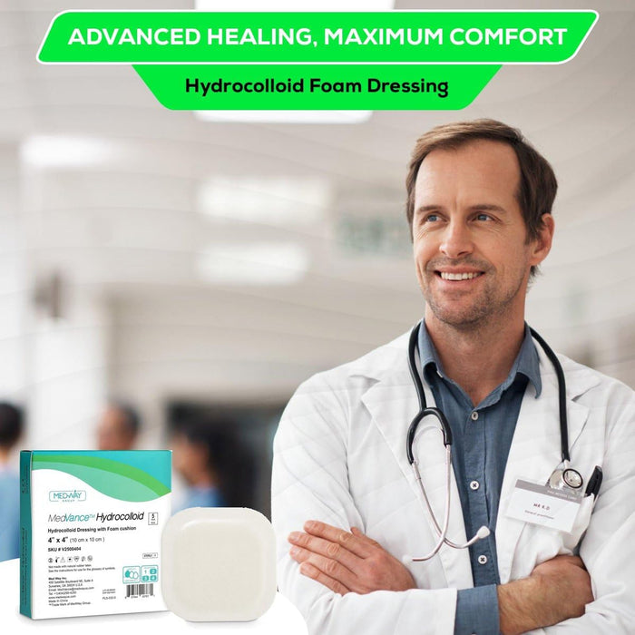 MedVance TM Hydrocoloid - Apósito adhesivo hidrocoloide con borde con cojín de espuma - Quierox - Tienda Online