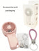 MEET SUN - 1 Miniventilador portátil de mano de 3 velocidades con batería - Quierox - Tienda Online
