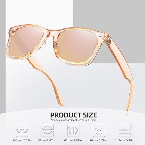 MEETSUN Lentes de sol polarizados para mujeres y hombres, clásicos, retro - Quierox - Tienda Online
