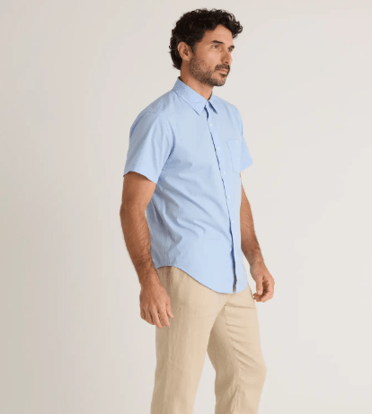 Men's Goodfellow Camisa de manga corta en popelina elástica de algodón orgánico - Quierox - Tienda Online
