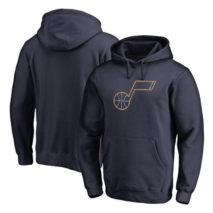 Fanatics Sudadera con capucha y logotipo estático negro de los Utah Jazz para hombre