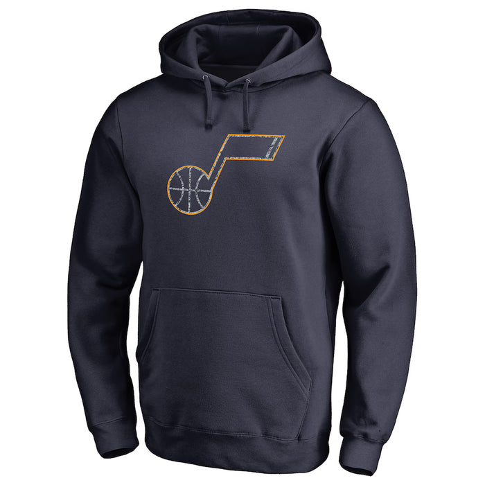 Fanatics Sudadera con capucha y logotipo estático negro de los Utah Jazz para hombre