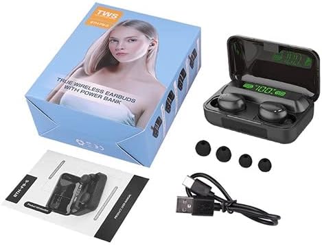 Meru Audifonos Inalambricos con Bluetooth 5.0 Carga| Earbuds Basic Negro - Quierox - Tienda Online