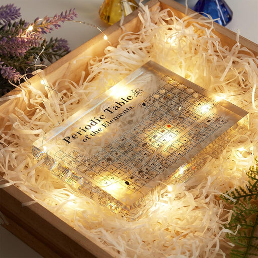 Mesa periódica grande con elementos reales en el interior - Quierox - Tienda Online