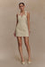 Meshki Ebony Minivestido vaquero bordado - Crema - Quierox - Tienda Online