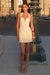 Meshki Ebony Minivestido vaquero bordado - Crema - Quierox - Tienda Online