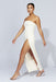 MESHKI Vestido largo Rachel con abertura delantera - Hueso - Quierox - Tienda Online