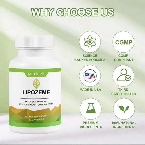 METHEM Cápsulas de suplemento Lipozeme 60 Capsulas - Quierox - Tienda Online
