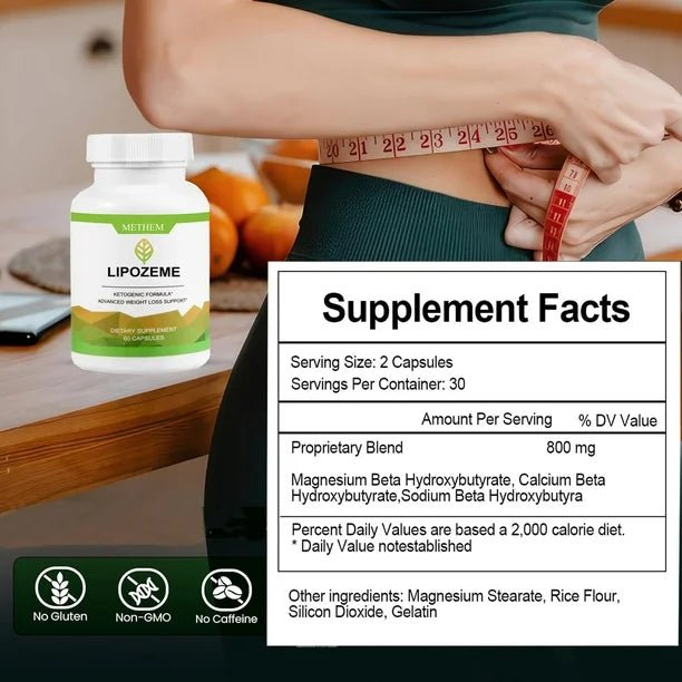 METHEM Cápsulas de suplemento Lipozeme 60 Capsulas - Quierox - Tienda Online