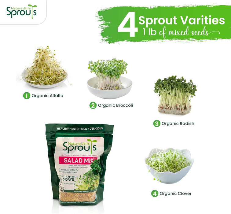 Mezcla de brotes para ensalada Nature Jims Sprouts - Quierox - Tienda Online