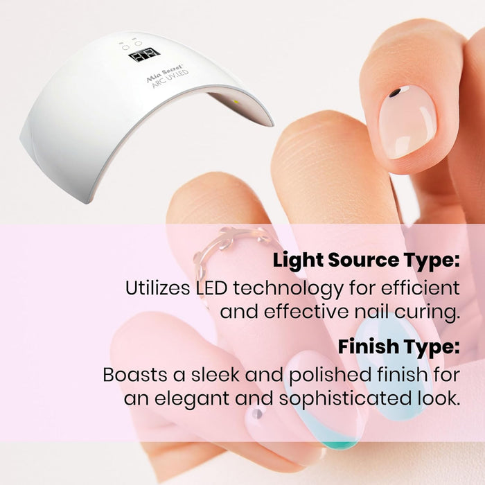 Mia Secret Secador profesional de sistema de uñas con lámpara LED UV Arc - Quierox - Tienda Online