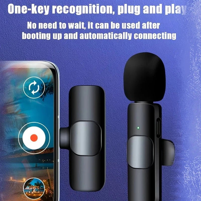 Microfono Inalámbrico HD de Pinza Kouzone con Reducción de Ruido, Conexión USB - C - Quierox - Tienda Online
