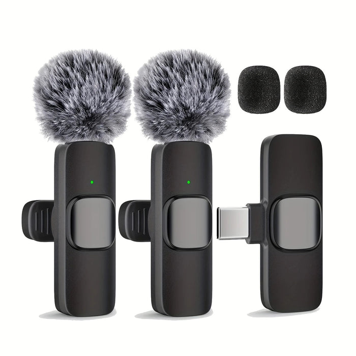 Microfono Inalámbrico HD de Pinza Kouzone con Reducción de Ruido, Conexión USB - C - Quierox - Tienda Online