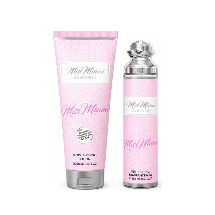Emper Set de regalo 2 en 1 de crema y colonia Miss Miami para mujer