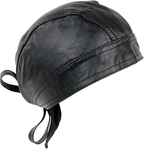 Milwaukee Leather SH319 Gorra de piel negra unisex con diseño de calavera - Quierox - Tienda Online