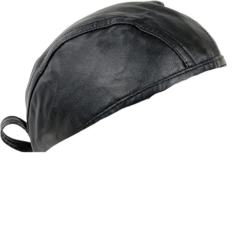 Milwaukee Leather SH319 Gorra de piel negra unisex con diseño de calavera - Quierox - Tienda Online