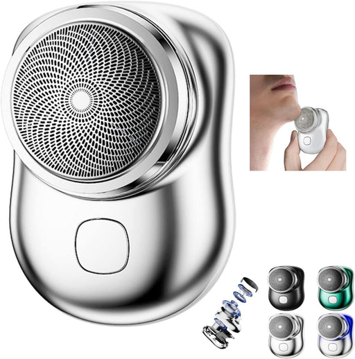 Mini afeitadora eléctrica portátil, afeitadora de bolsillo, mini maquinilla de afeitar mágica USB - Quierox - Tienda Online