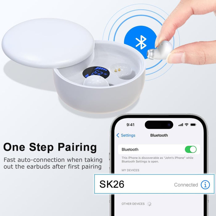 Mini auriculares inalámbricos para dormir, Bluetooth 5.4, para quienes duermen de lado - Quierox - Tienda Online