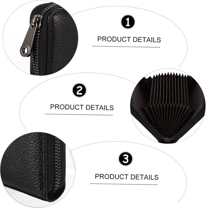 Mini billetera de cuero para mujeres tarjetas cartera monedero para mujeres cremallera - Quierox - Tienda Online