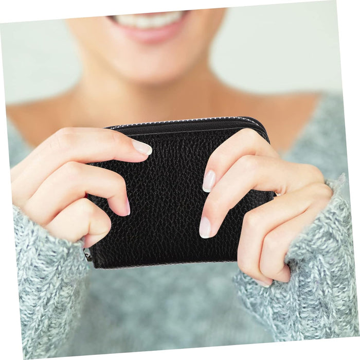 Mini billetera de cuero para mujeres tarjetas cartera monedero para mujeres cremallera - Quierox - Tienda Online